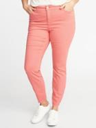 Old Navy Womens Smooth & Slim Plus-size High-rise Rockstar Jeans Mambo Melon Size 22