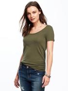 Old Navy Classic Semi Fitted Tee For Women - Hunter Pines