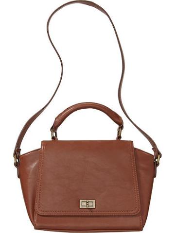 Old Navy Old Navy Womens Faux Leather Crossbody Purses - Cognac Brown