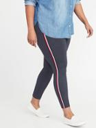 High-rise Stevie Side-stripe Plus-size Ponte Pants