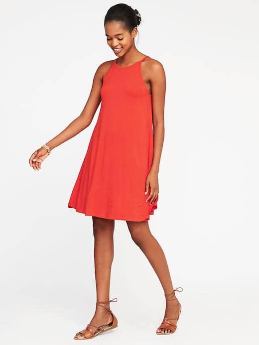 Old Navy High Neck Swing Dress For Women - Sea Anemone