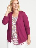 Old Navy Womens Plus-size Open-front Sweater Berry Pink Size 4x