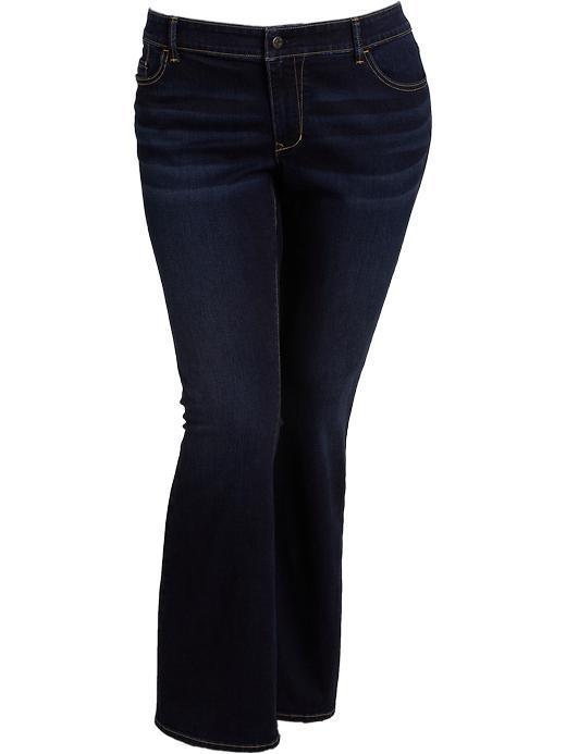 Old Navy Womens Plus The Rockstar Boot Cut Jeans - Dark Wash