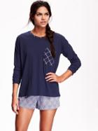 Old Navy Drop Shoulder Lounge Tee - Lost At Sea Navy