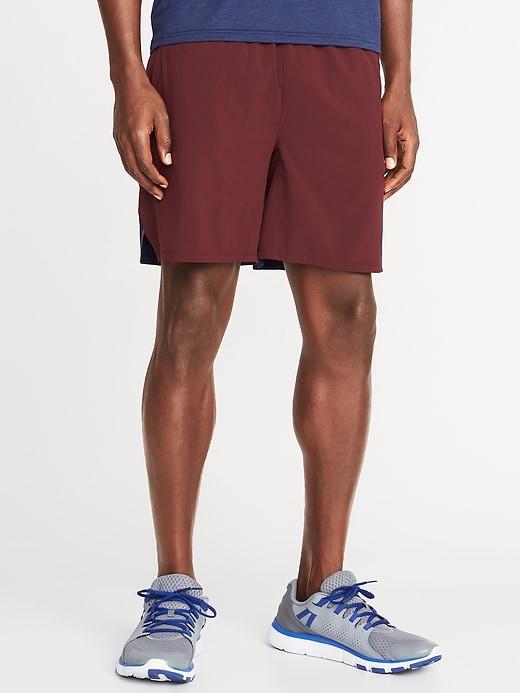 Old Navy Mens Go-dry 4-way Stretch Run Shorts For Men (7) Reddy Or Not Size L