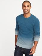 Old Navy Mens Garment-dyed Textured Sweater For Men Indigo Blast Size M