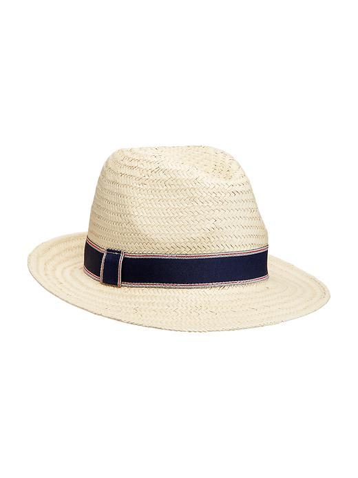 Old Navy Straw Fedora For Men - Natural