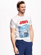 Old Navy Jaws Graphic Tee For Men - Bright White