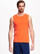 Old Navy Go Dry Training Tank For Men - Megawatt Orng Neo Poly