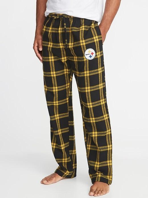 Old Navy Mens Nfl Team-graphic Flannel Sleep Pants For Men Pittsburgh Steelers Size M
