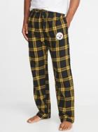 Old Navy Mens Nfl Team-graphic Flannel Sleep Pants For Men Pittsburgh Steelers Size M