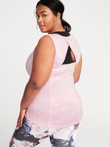Old Navy Womens Plus-size Cross-back Performance Tank Heirloom Roses Size 2x