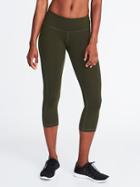 Old Navy Womens Mid-rise Side-mesh Compression Crops Royal Pine Size M