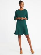 Old Navy Womens Plush-knit Swing Dress For Women Botanical Green Size Xl