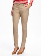 Old Navy Mid Rise Skinny Khaki Pant For Women - Rolled Oats