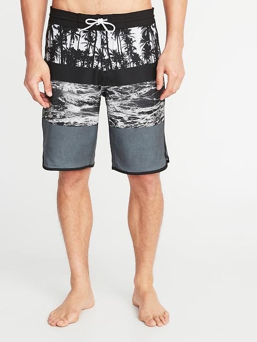 Built-in Flex Printed Board Shorts For Men - 10-inch Inseam