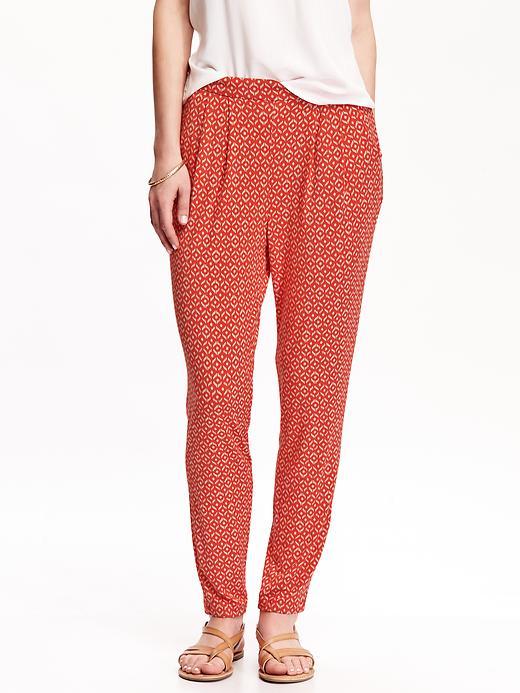 Old Navy Womens High Rise Soft Knit Pants Size L - Orange Btm