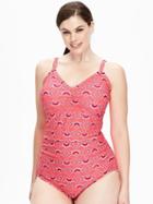 Old Navy Womens Women';s Plus Tie-back Swimsuits Pink Print Size 1x