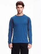 Old Navy Go Dry Mesh Panel Tee For Men - Boogaloo Blue Poly