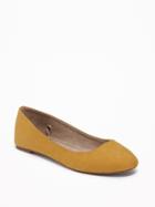Old Navy Womens Sueded Ballet Flats For Women Mustard Size 8