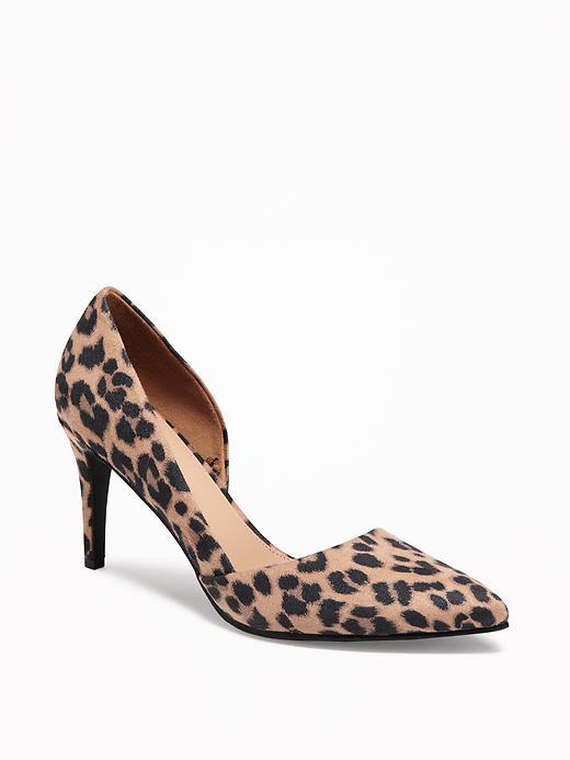 Old Navy High Heel Dorsay Pumps For Women - Brown Leopard