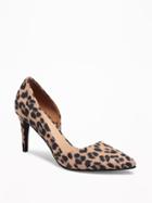 Old Navy High Heel Dorsay Pumps For Women - Brown Leopard