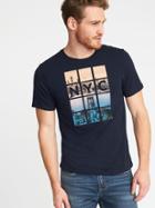 Old Navy Mens Graphic Crew-neck Tee For Men Nyc Size Xxl