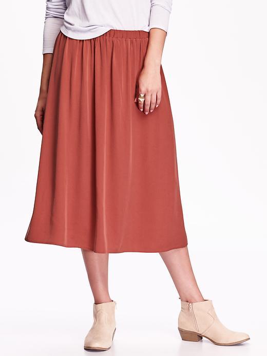 Old Navy Womens Midi Skirt Size L - Hot Peppa Flakes
