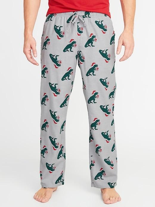 Old Navy Mens Patterned Flannel Sleep Pants For Men Santa Dinosaur Size S