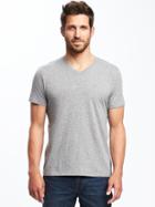 Old Navy Mens Soft-washed Heathered V-neck Tee For Men Heather Gray Size Xxxl