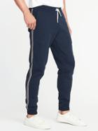 Old Navy Mens Fleece Side-stripe Pants For Men Ink Blue Size Xxxl