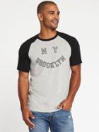 Old Navy Soft Washed Graphic Raglan Sleeve Tee For Men - Brooklyn Ny