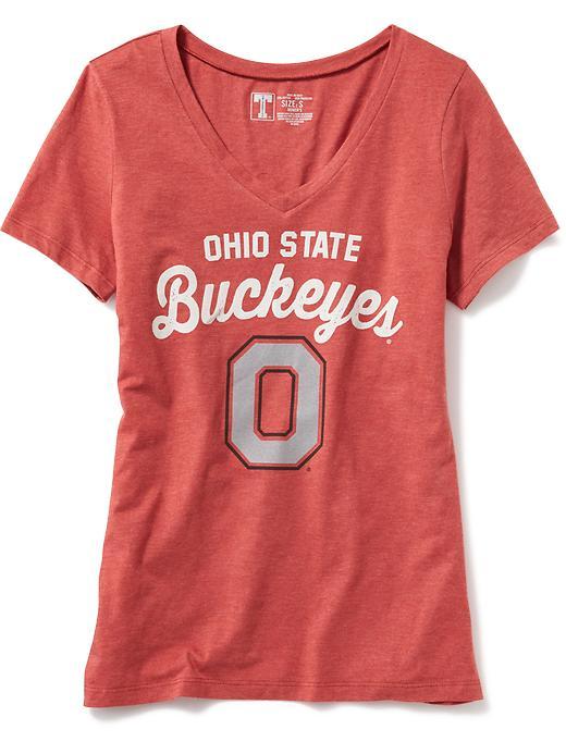 Old Navy College Team Graphic V Neck Tee For Women - Ohio State