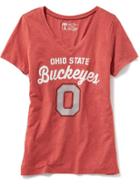 Old Navy College Team Graphic V Neck Tee For Women - Ohio State