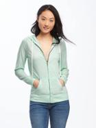 Old Navy Relaxed Lightweight Full Zip Hoodie For Women - Mini Mint