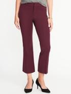 Old Navy Womens Mid-rise Pixie Flare Ankle Pants For Women Claret Red Size 2