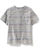 Old Navy Raw Edge Tee - Heather Grey
