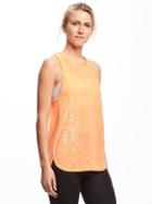 Old Navy Go Dry Performance Muscle Tank For Women - Orange Slush Neon