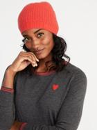 Old Navy Womens Soft-brushed Sweater-knit Beanie For Women Tamarind Size One Size
