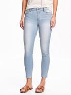 Old Navy Mid Rise Super Skinny Ankle Jeans - Lt Pachuca