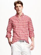 Old Navy Slim Fit Plaid Shirt For Men - Reddy Steady