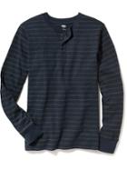 Old Navy Striped Henley Tee Size Xxl Big - Charcoal Stripe