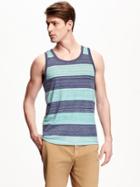 Old Navy Striped Space Dye Tank For Men - Aquastar