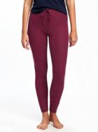 Old Navy Rib Knit Leggings For Women - Cranberry Sauce