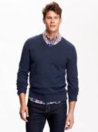 Old Navy Mens Solid V Neck Sweaters Size Xxl Big - Midnight River