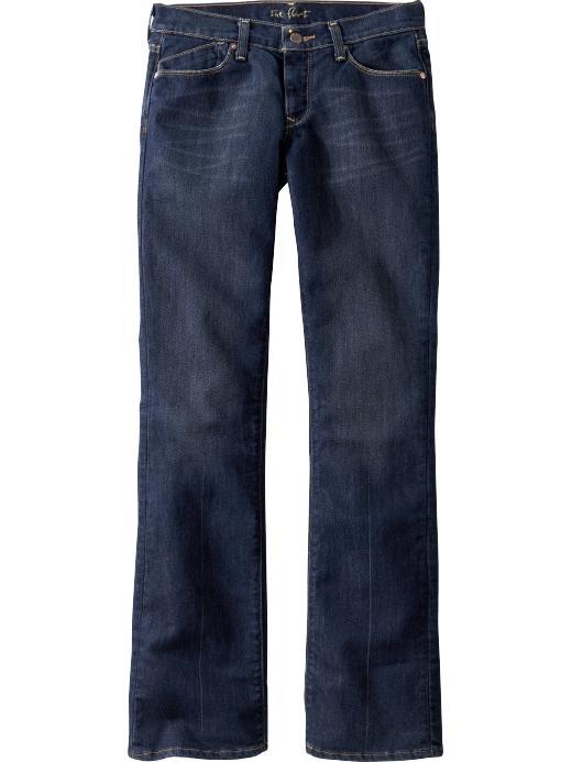 Old Navy Womens The Flirt Jeans Dark Worn Mid-Rise Boot-Cut