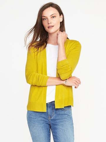 Old Navy Semi Fitted Open Front Sweater For Women - Candied Lemons