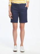 Old Navy Everyday Twill Shorts For Women 9 - Darkest Hour