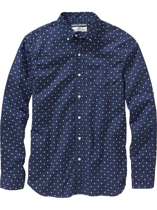 Old Navy Mens Classic Regular Fit Shirt Size Xxl Big - Hyper Blue