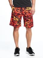 Old Navy Go Dry Mesh Shorts For Men 10 - Synergy Orange Neon